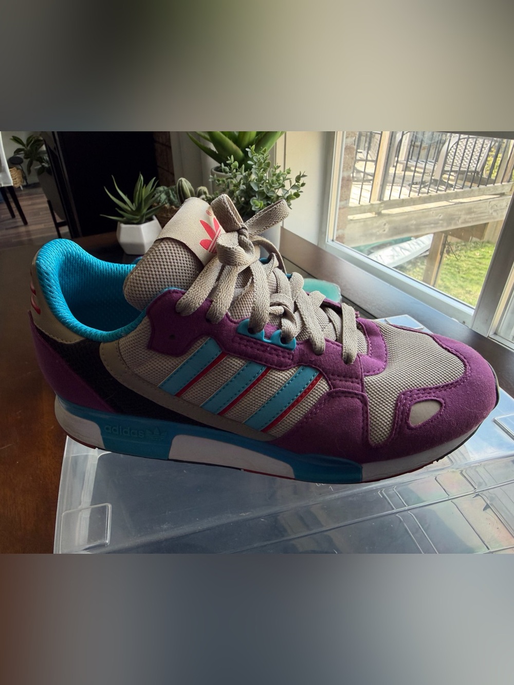 Adidas Purple & Teal Retro Runner Sneaker